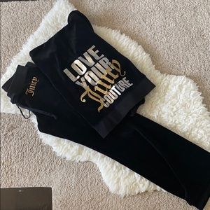 Velour Juicy Couture Black Tracksuit
